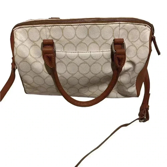 Nine West crossbody bag womens purse brown cream tan handbag - Picture 5 of 11